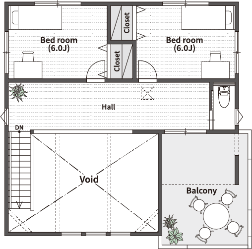 2Fの間取り図
